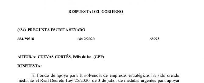 Respuesta del Gobierno de España sobre la solicitud de Celsa